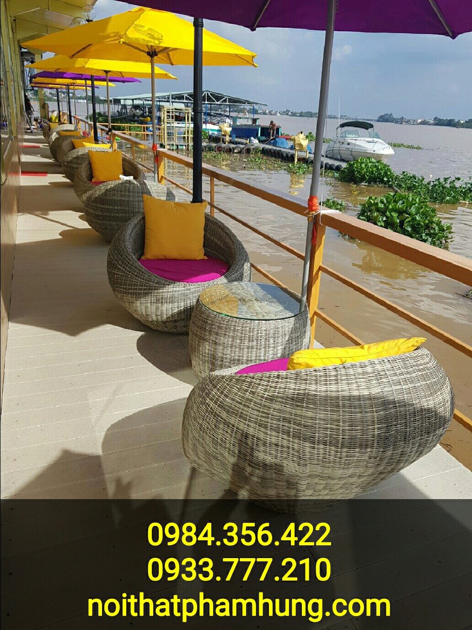 BÀN GHẾ NHỰA GIẢ MÂY 24