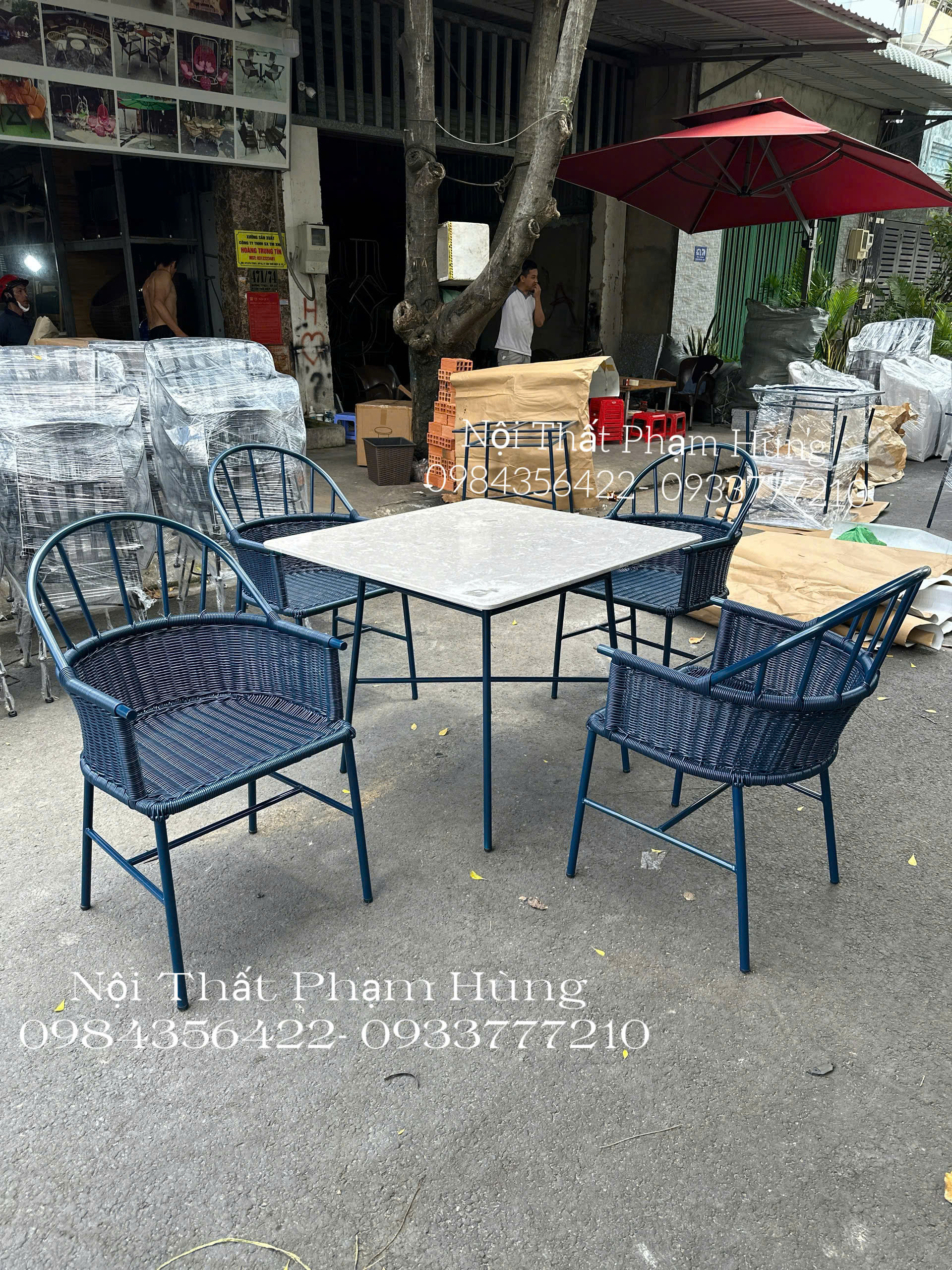 Bàn ghế sắt cafe sân vườn