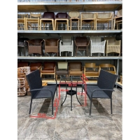 bàn ghế cafe mây nhựa sân vườn