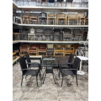 bàn ghế mây nhựa sân vườn