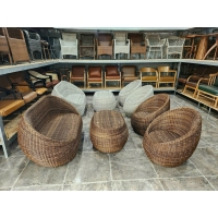 bàn ghế sofa mây nhựa sân vườn